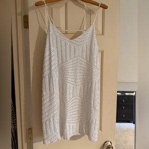 Eight Sixty white sequin mini dress